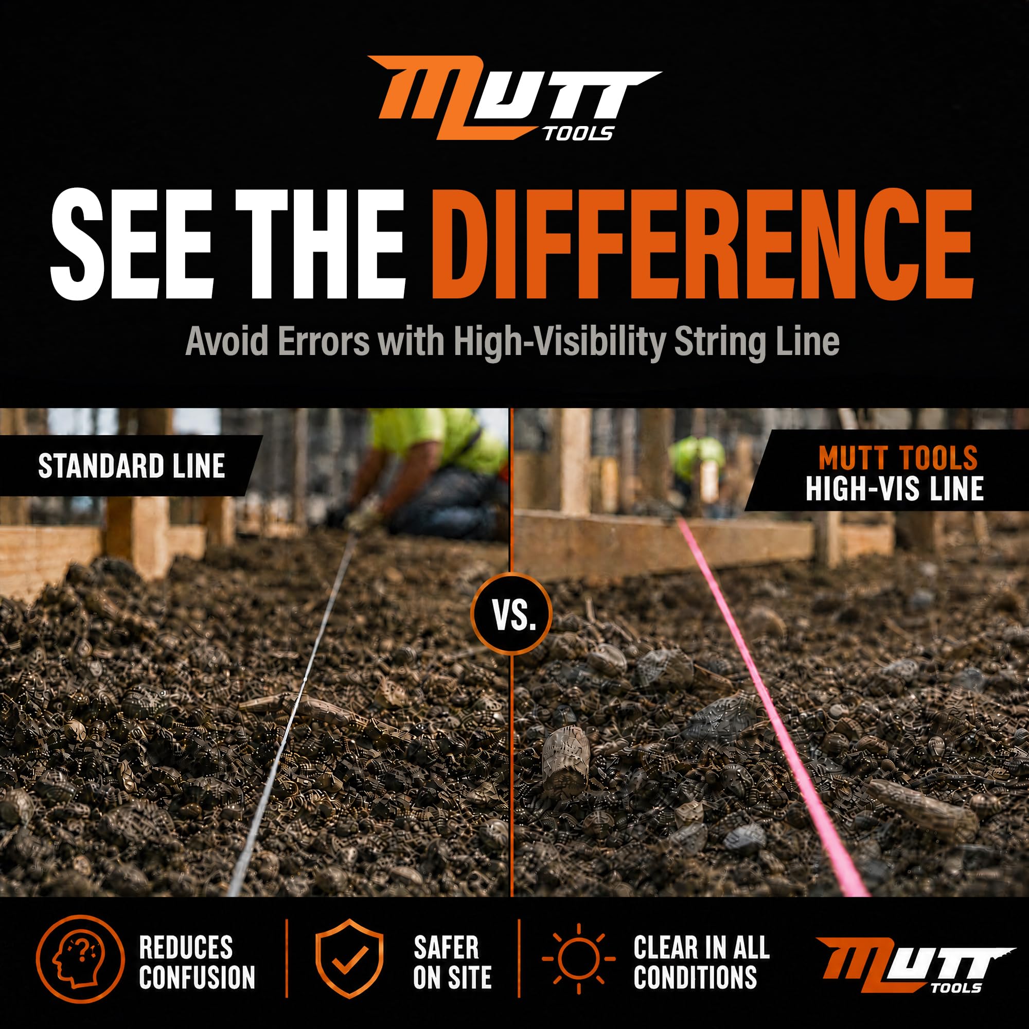 Mutt Tools #18 Braided Nylon Mason Construction String Line