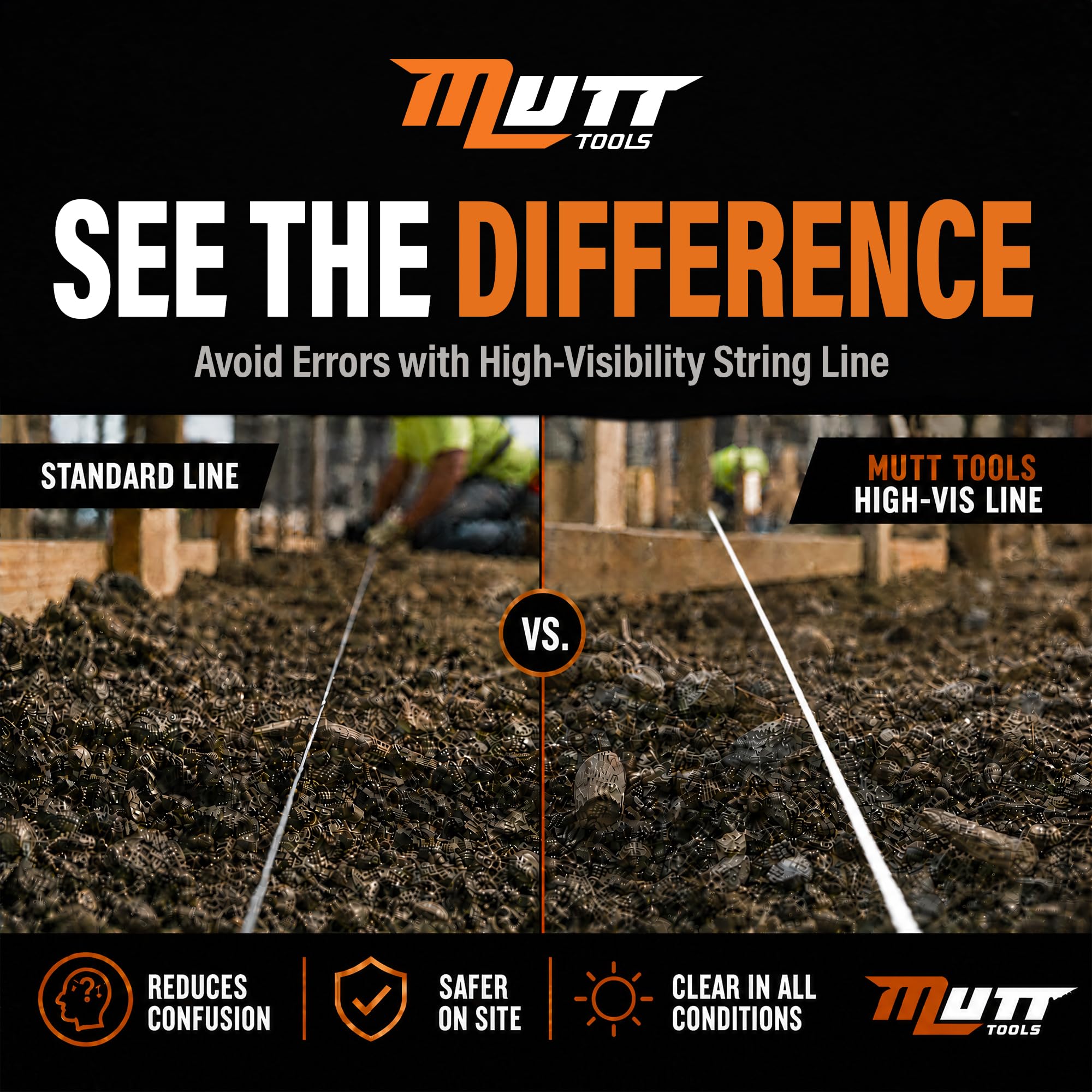 Mutt Tools #18 Braided Nylon Mason Construction String Line
