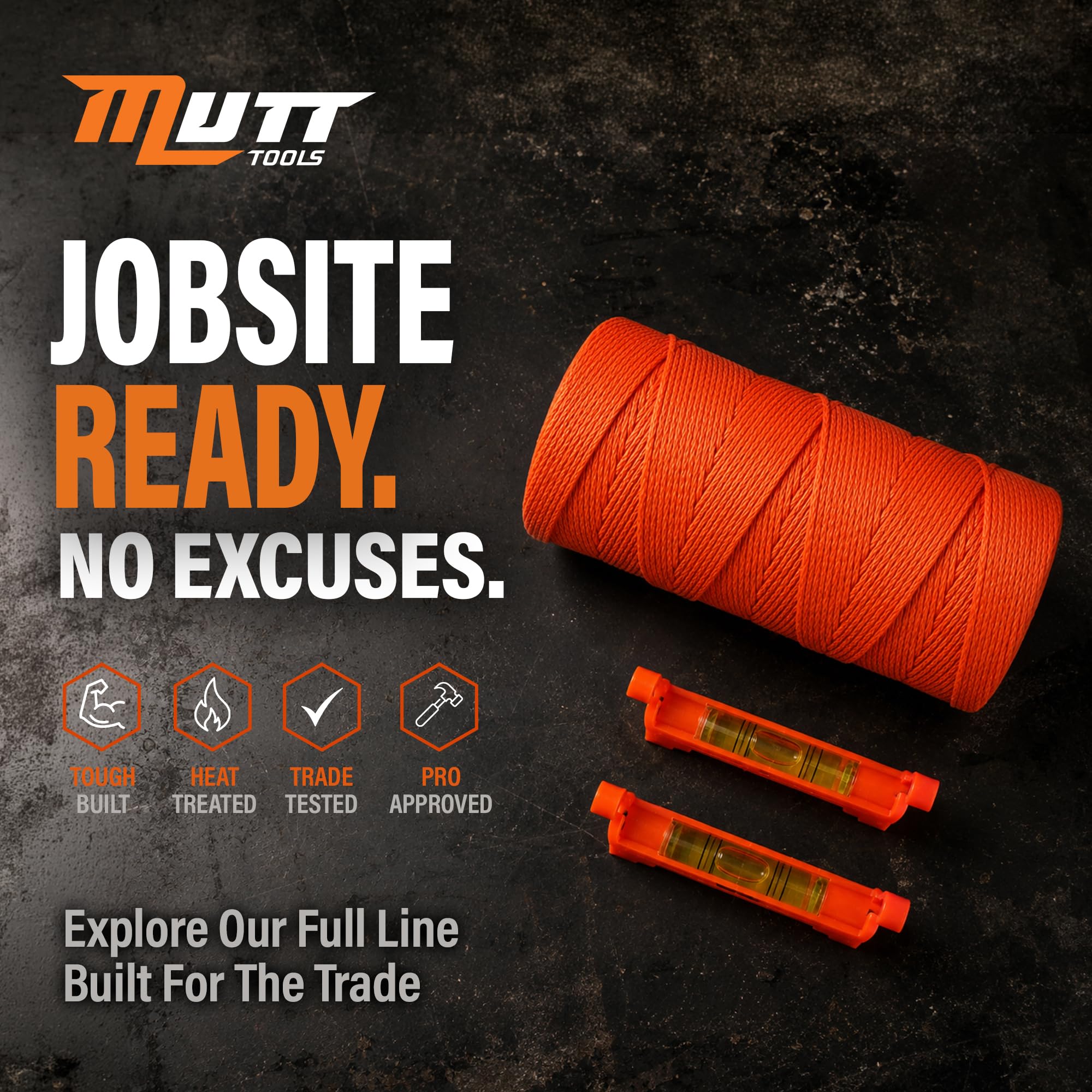 Mutt Tools #18 Braided Nylon Mason Construction String Line