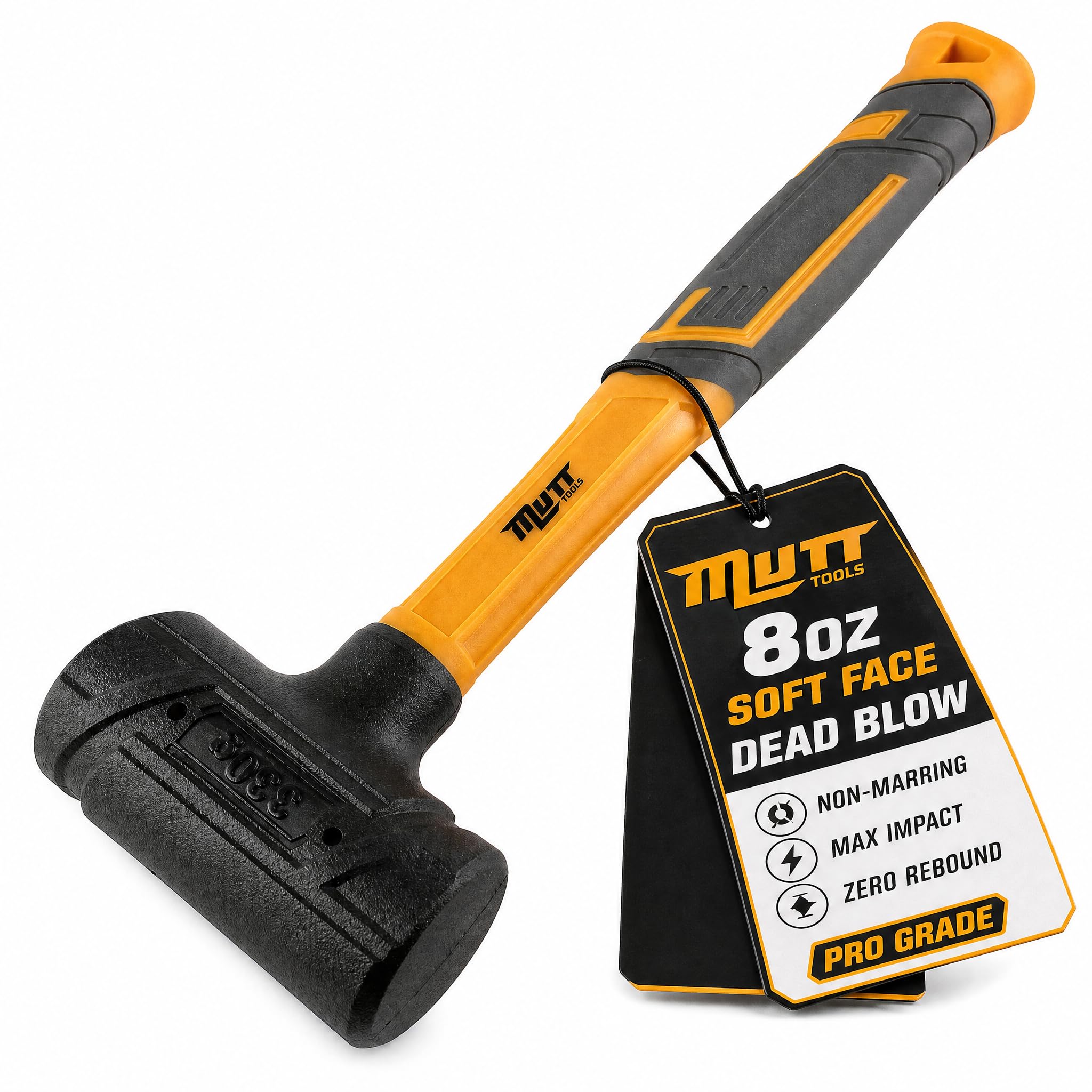 Mutt Tools Soft Face Dead Blow Hammer - Deadblow Mallet Soft Face
