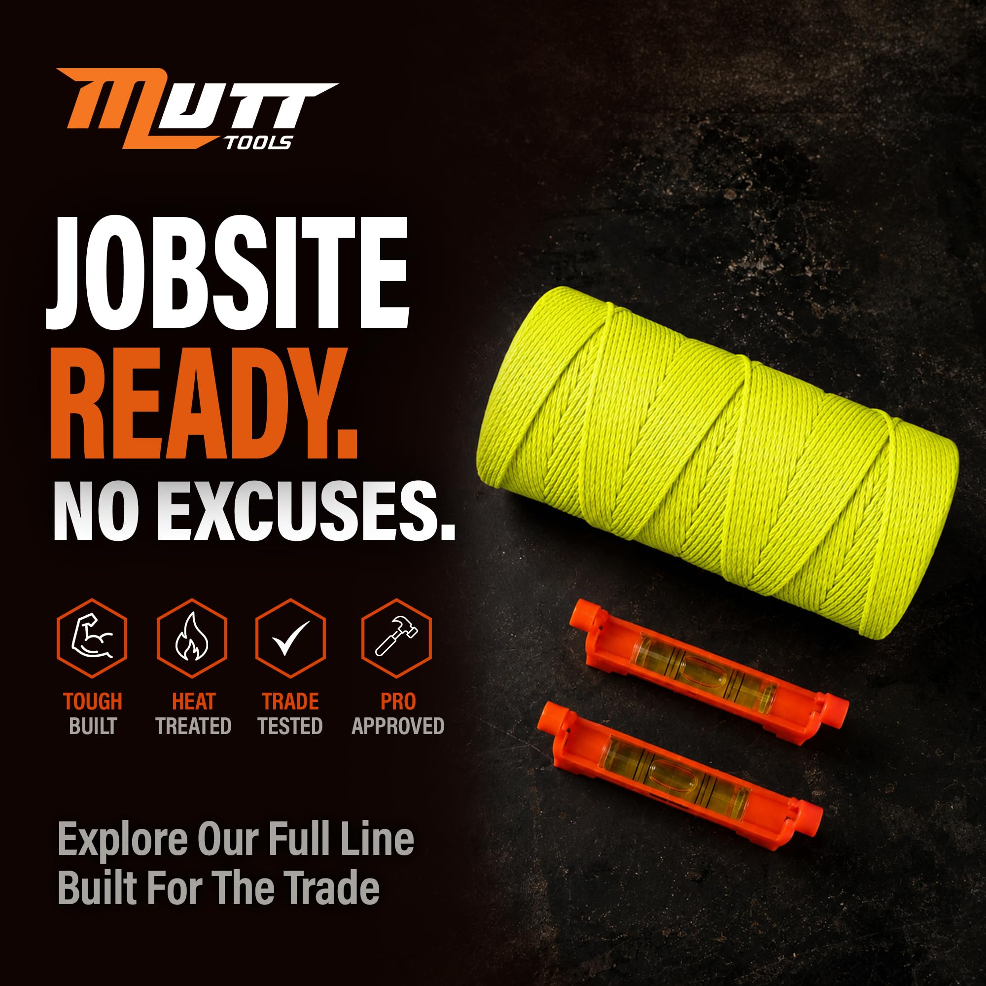 Mutt Tools #18 Braided Nylon Mason Construction String Line