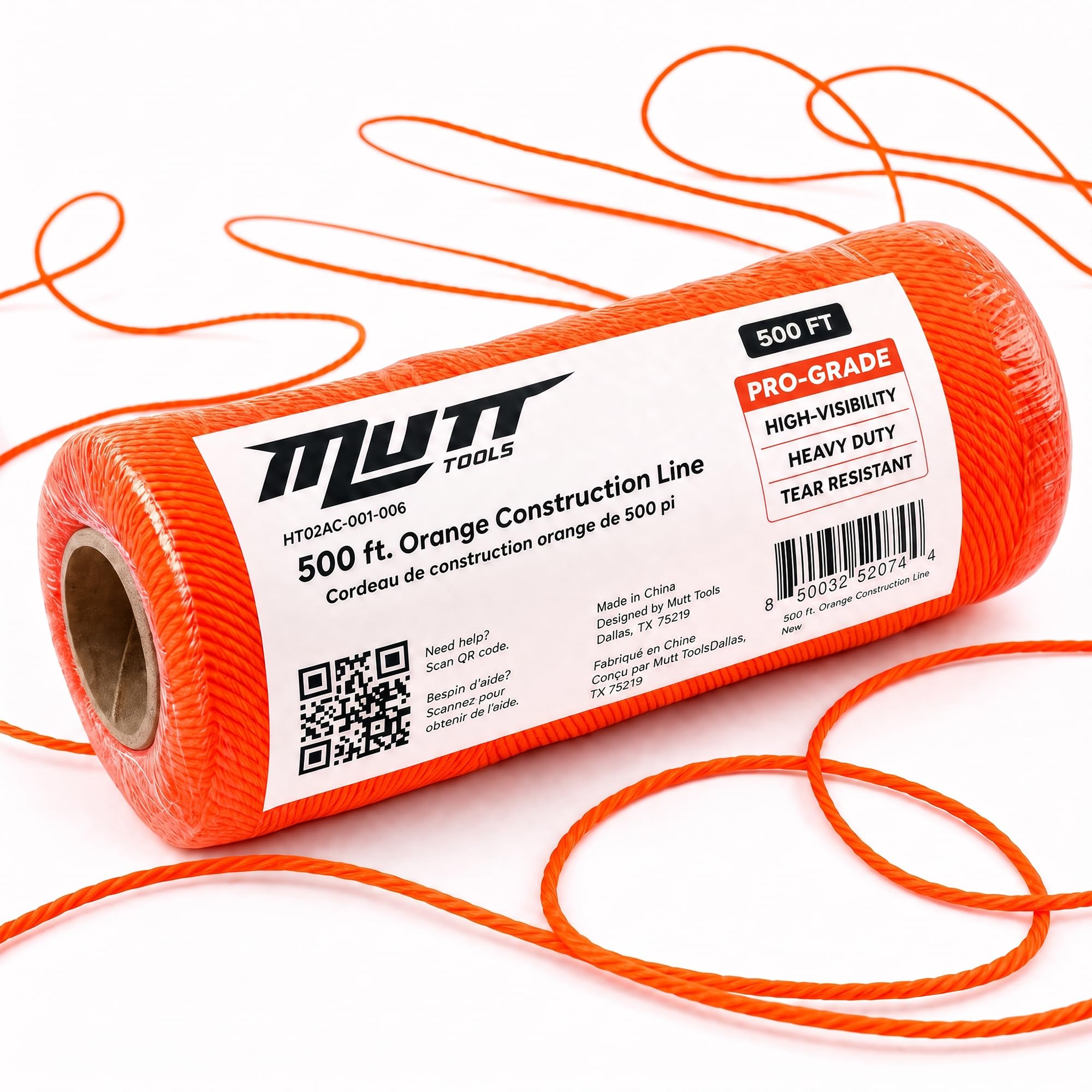 Mutt Tools #18 Braided Nylon Mason Construction String Line