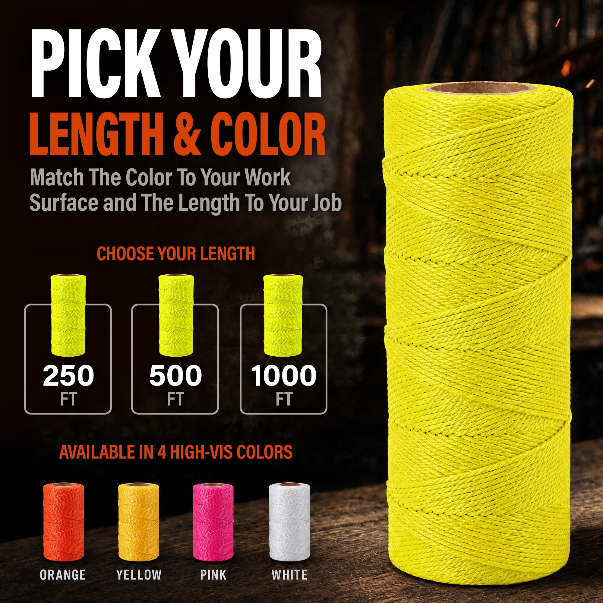 Mutt Tools #18 Braided Nylon Mason Construction String Line