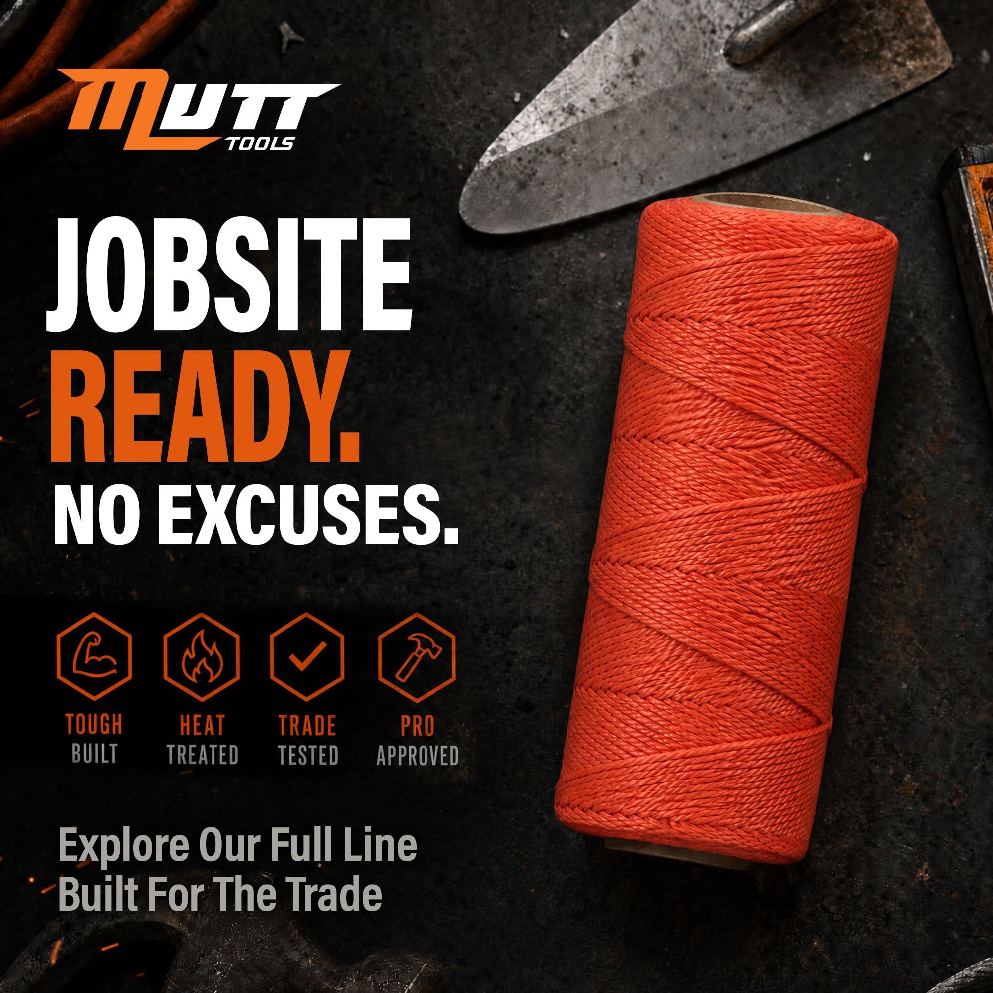 Mutt Tools #18 Braided Nylon Mason Construction String Line
