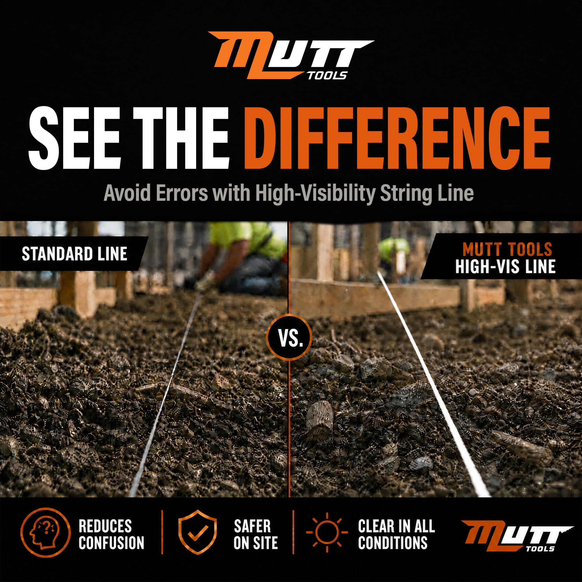 Mutt Tools #18 Braided Nylon Mason Construction String Line