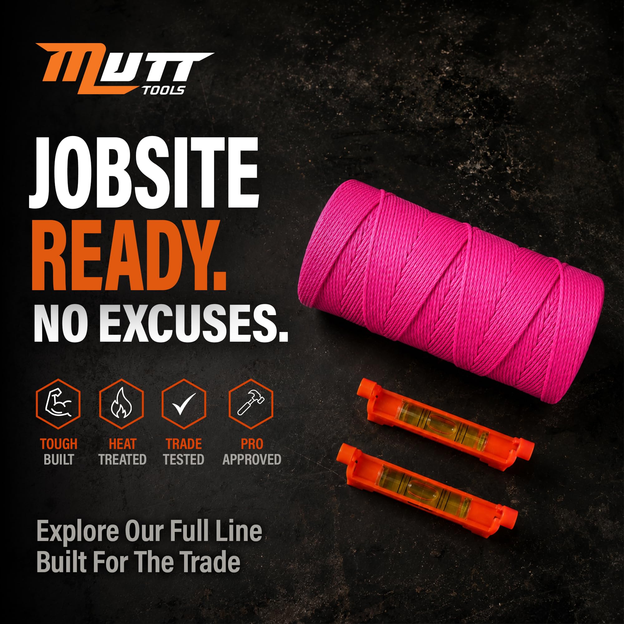 Mutt Tools #18 Braided Nylon Mason Construction String Line