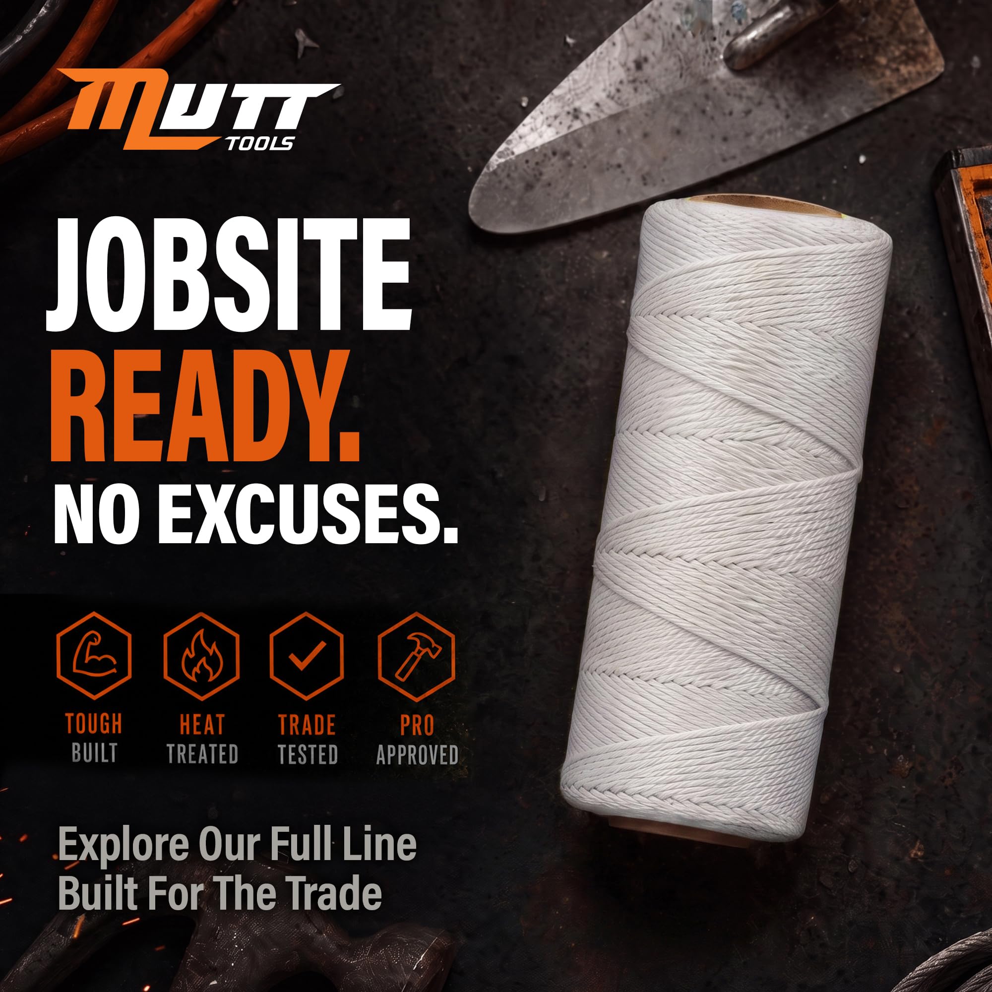 Mutt Tools #18 Braided Nylon Mason Construction String Line