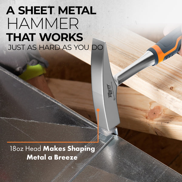 Sheet Metal Hammer – 18oz Tinners Hammer One Piece Forged