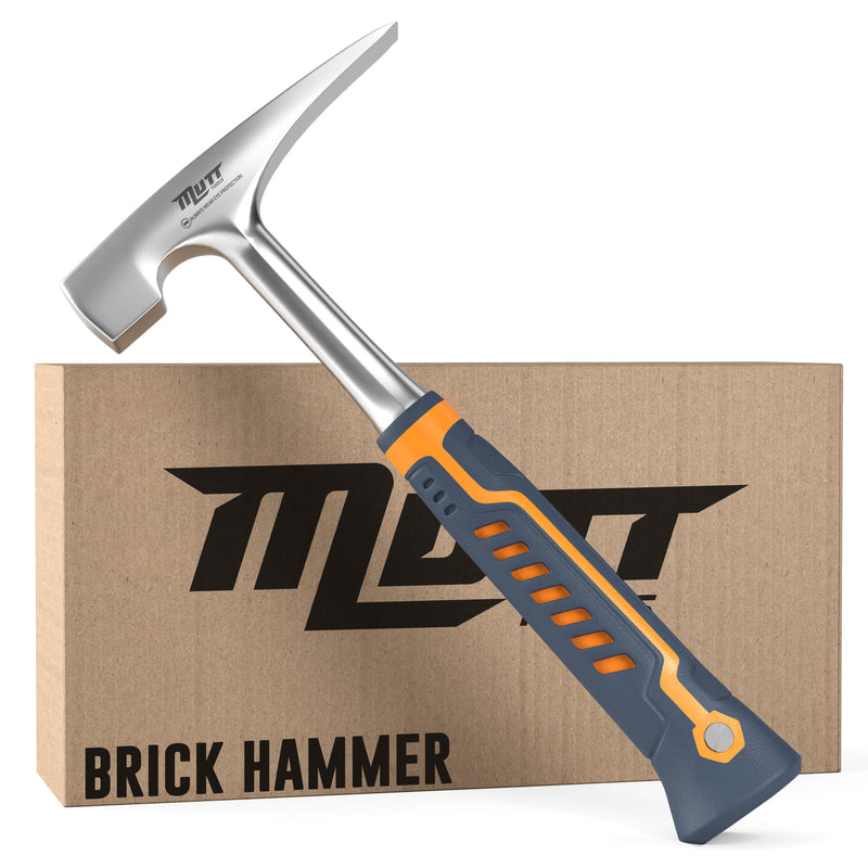 Brick Hammer – 20oz Masonry Hammer with Ergonomic Handle – Stone Mason Hammer