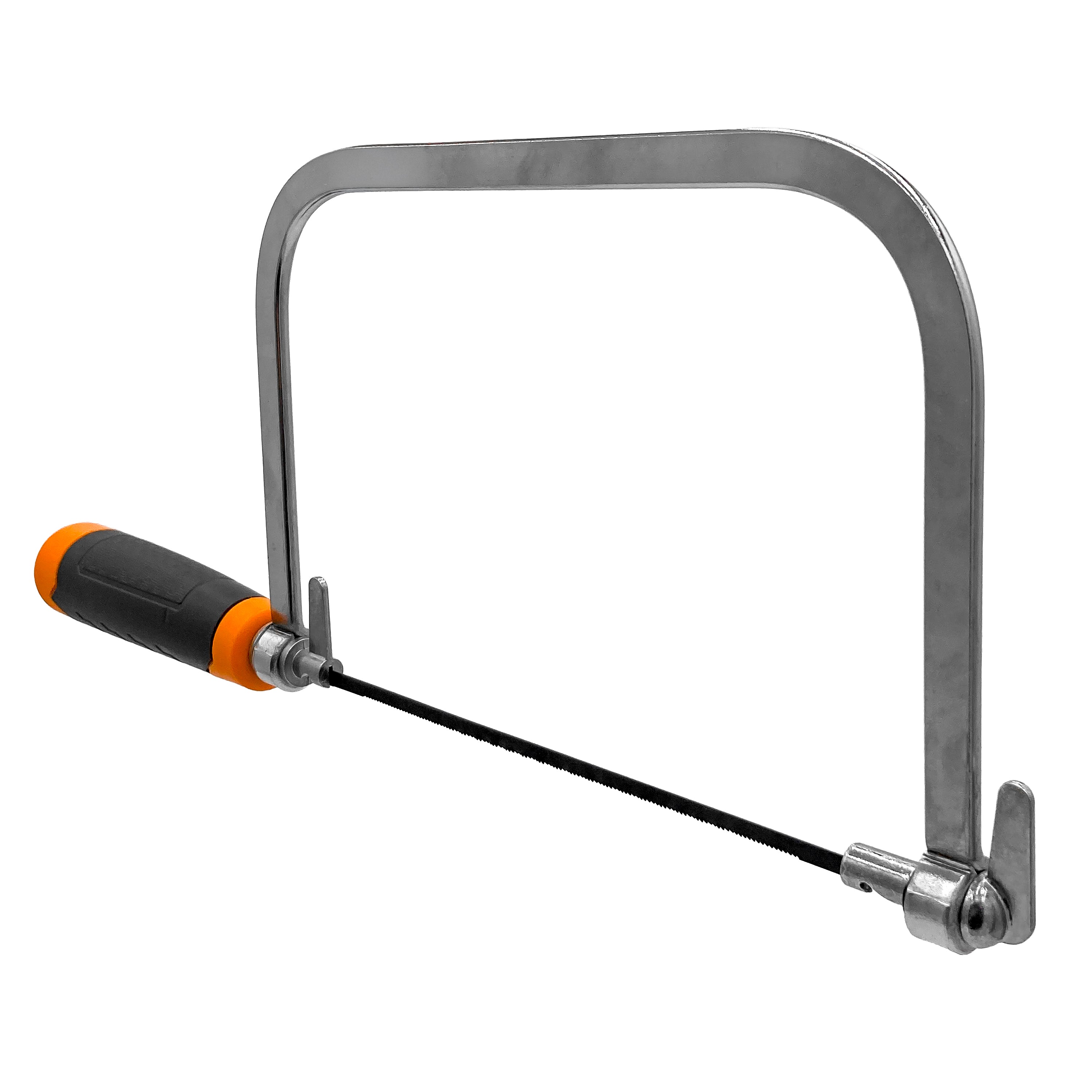 6.5 inch Coping Saw for Woodworking - Premium Frame Saw with 3 Carbon Steel Blades for Precise Scroll Cuts