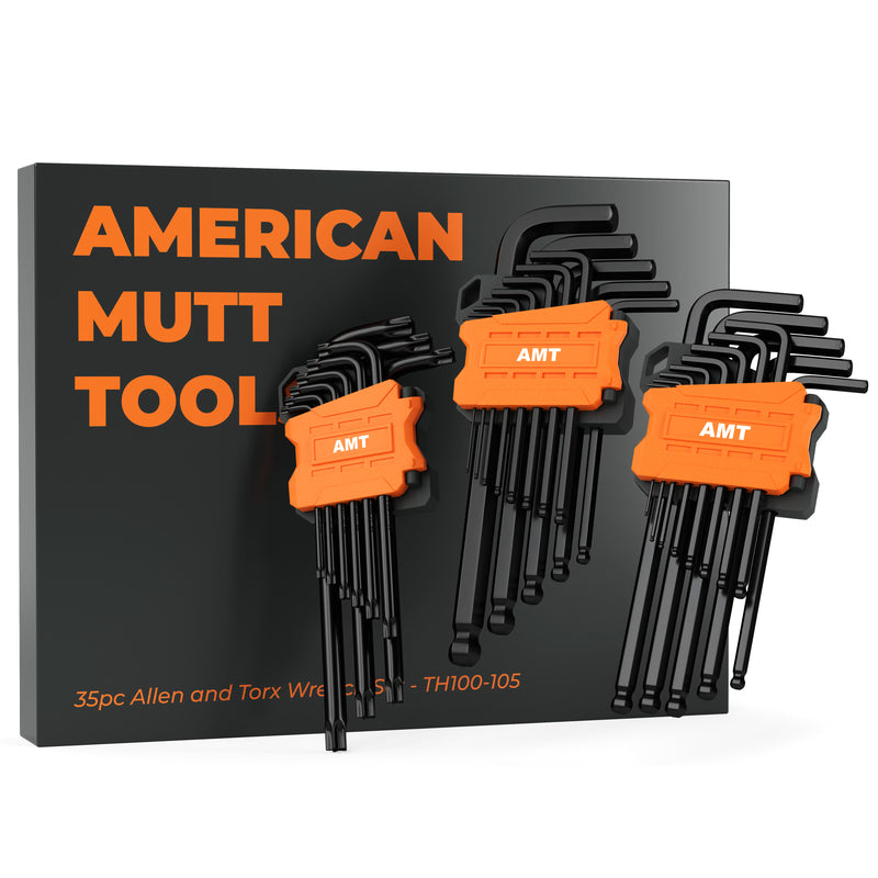 Allen Wrench Tool Set - Includes Metric and SAE Long Arm Ball End Keys ...